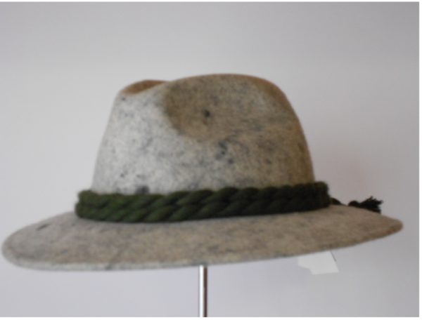 Cappello Da Montagna In Feltro Di Lana - Tradizionale, Con Cordoncino, Per Caccia E Outdoor, Taglia 58 Cm, Grigio - 13